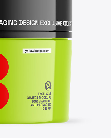 Glossy Cosmetic Jar Mockup Glossy Cosmetic Jar Mockup