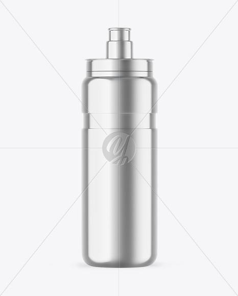 Metallic Sport Bottle Mockup