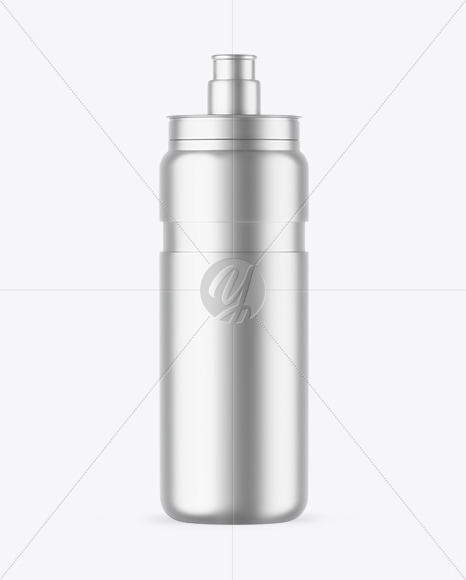 Matte Metallic Sport Bottle Mockup