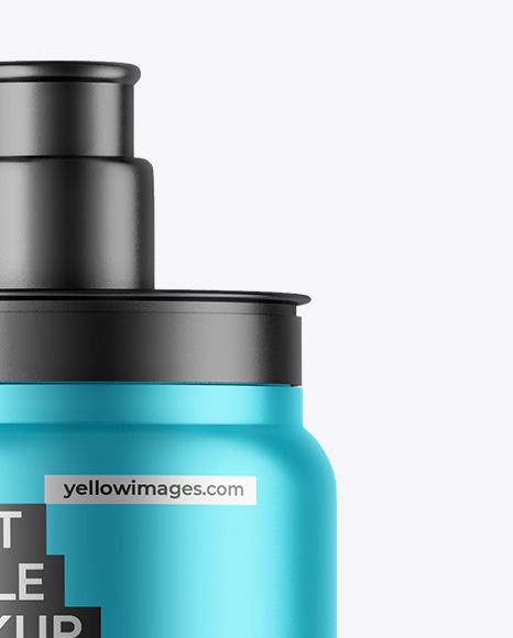 Matte Metallic Sport Bottle Mockup