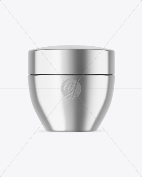 Metallic Cosmetic Jar Mockup