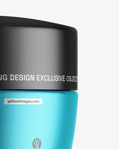 Matte Metallic Cosmetic Jar Mockup