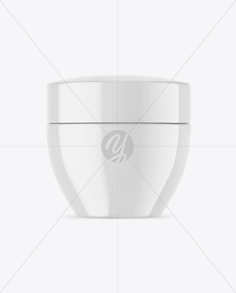 Glossy Cosmetic Jar Mockup