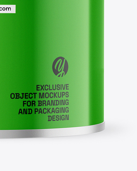 Glossy Tin Can Mockup