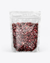 Transparent Pouch with Beans Mockup