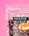 Transparent Pouch with Beans Mockup