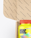 Opened Kraft Box With Bottles Mockup