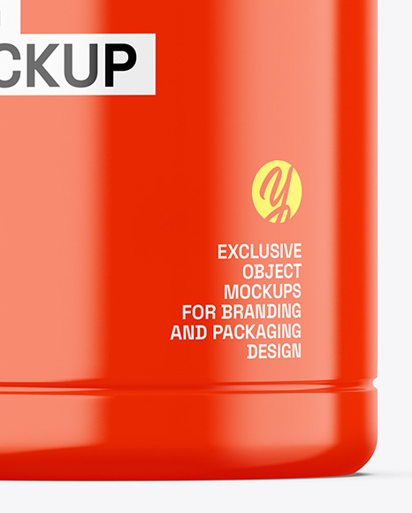 Glossy Plastic Jar Mockup