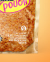 Transparent Pouch with Lentils Mockup