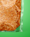 Transparent Pouch with Lentils Mockup