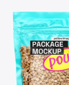 Transparent Pouch with Buckwheat Mockup