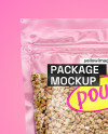 Transparent Pouch with Buckwheat Mockup