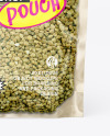 Transparent Pouch with Green Buckwheat Mockup