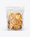 Transparent Pouch with Dried Oranges Mockup