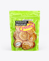 Transparent Pouch with Dried Oranges Mockup