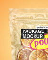 Transparent Pouch with Dried Oranges Mockup