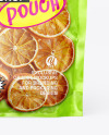 Transparent Pouch with Dried Oranges Mockup