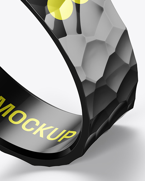 Jewelry Hammered Ring Mockup