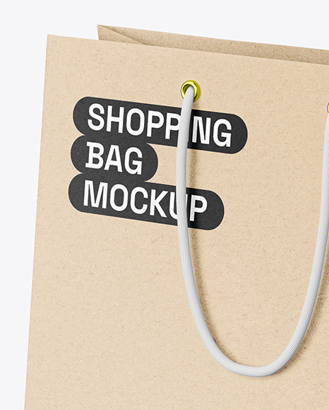 Kraft Paper Shopping Bag Mockup