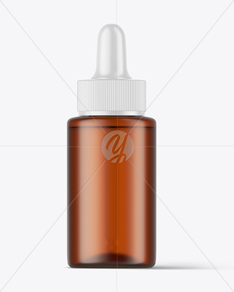 Frosted Amber Dropper Bottle Mockup