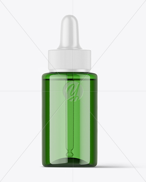 Green Dropper Bottle Mockup