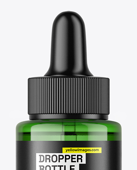 Green Dropper Bottle Mockup