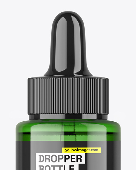 Green Dropper Bottle Mockup