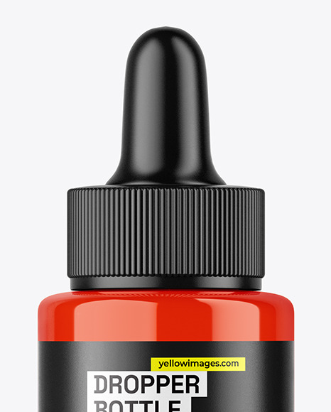 Glossy Dropper Bottle Mockup