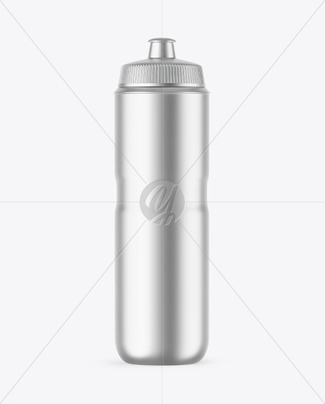 Matte Metallic Sport Bottle Mockup