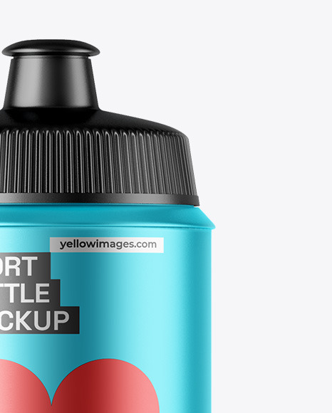 Matte Metallic Sport Bottle Mockup