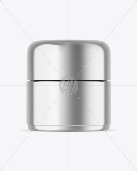 Metallic Cosmetic Jar Mockup