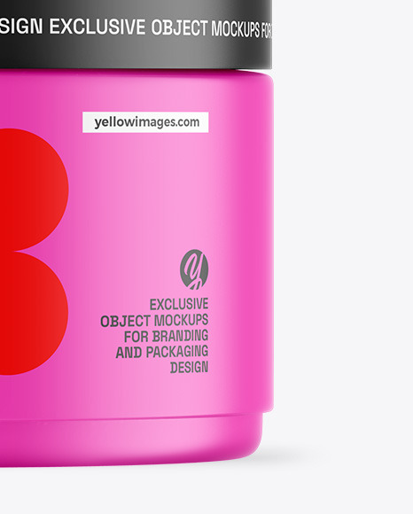 Matte Cosmetic Jar Mockup Matte Cosmetic Jar Mockup