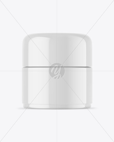 Glossy Cosmetic Jar Mockup