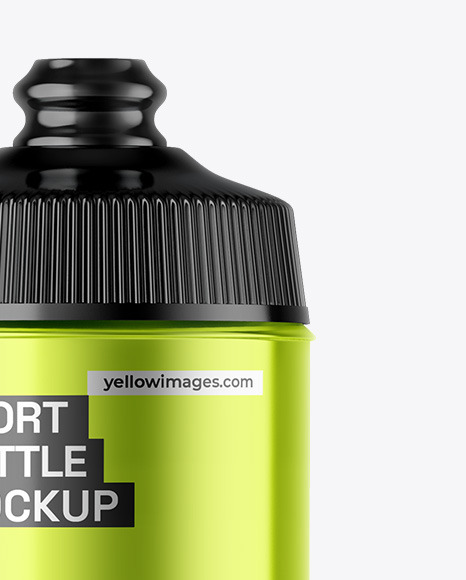 Metallic Sport Bottle Mockup Metallic Sport Bottle Mockup