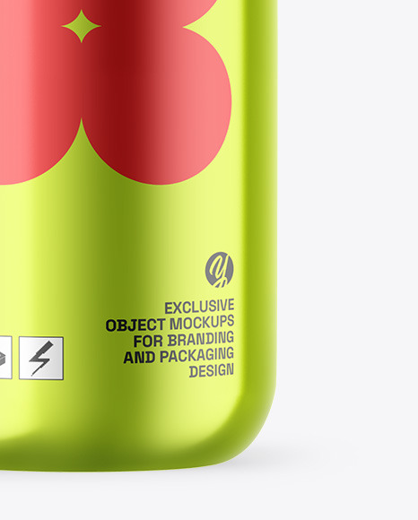 Metallic Sport Bottle Mockup