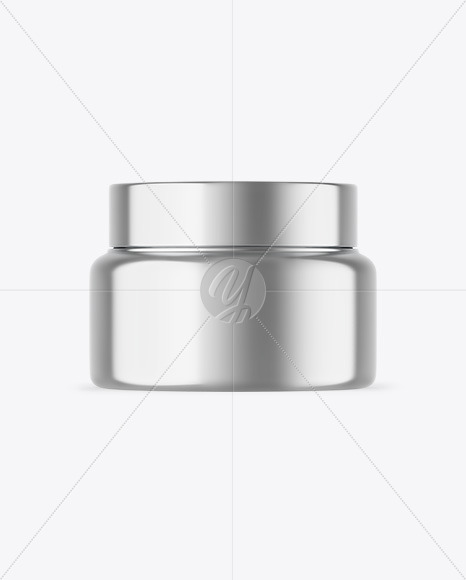 Metallic Cosmetic Jar Mockup