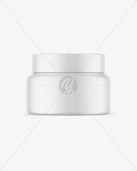 Matte Cosmetic Jar Mockup