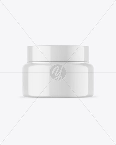 Glossy Cosmetic Jar Mockup