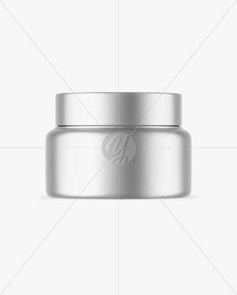 Matte Metallic Cosmetic Jar Mockup