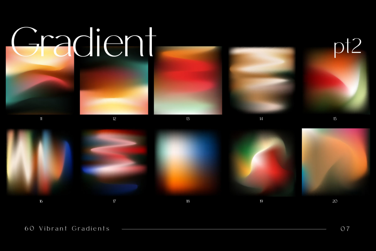 60 Customizable Gradients 60 Customizable Gradients