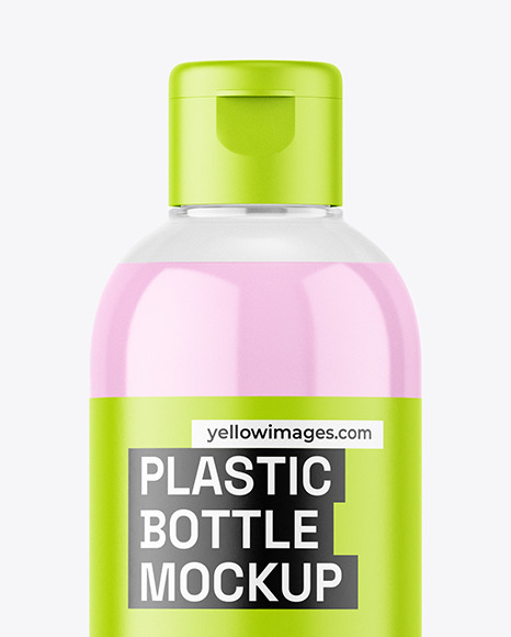 Clear Plastic Bottle Mockup