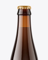 Amber Glass Beer Bottle Mockup