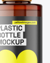 Amber Plastic Bottle Mockup