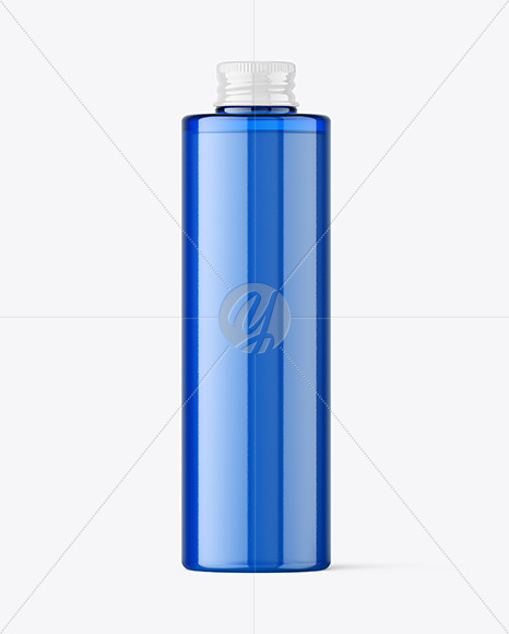 Blue Plastic Bottle Mockup