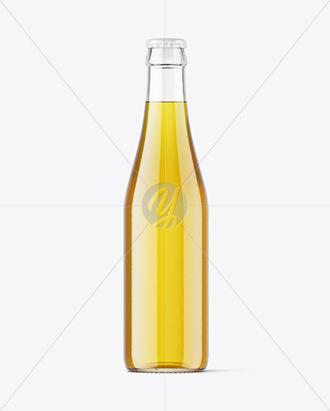 Clear Glass Beer Bottle Mockup