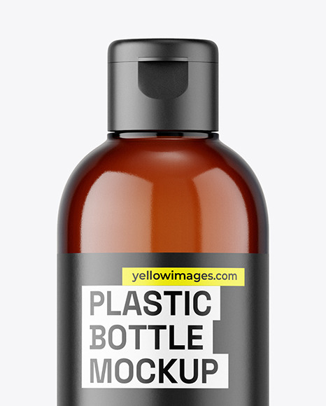 Amber Plastic Bottle Mockup Amber Plastic Bottle Mockup