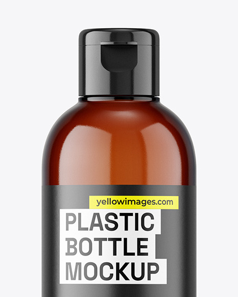 Amber Plastic Bottle Mockup Amber Plastic Bottle Mockup