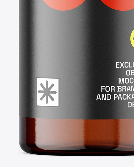 Amber Plastic Bottle Mockup Amber Plastic Bottle Mockup