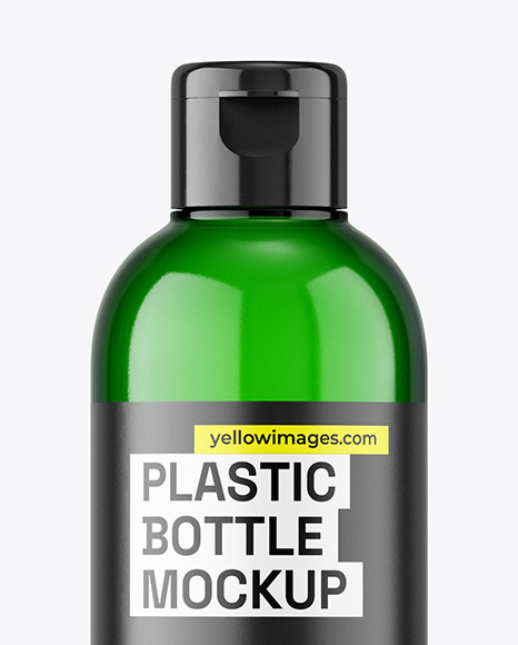 Green Plastic Bottle Mockup