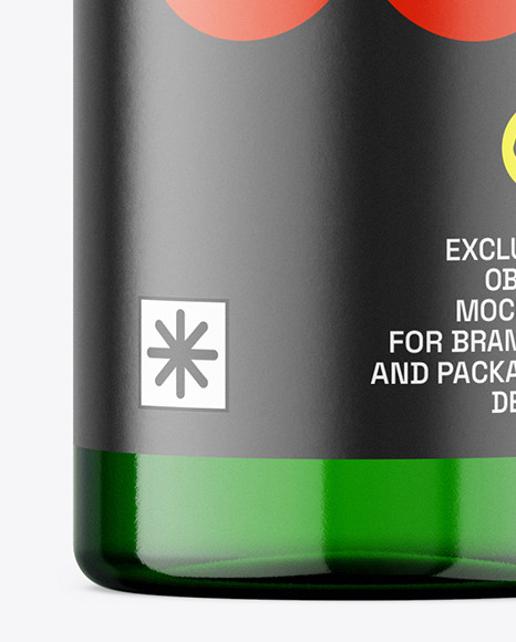 Green Plastic Bottle Mockup